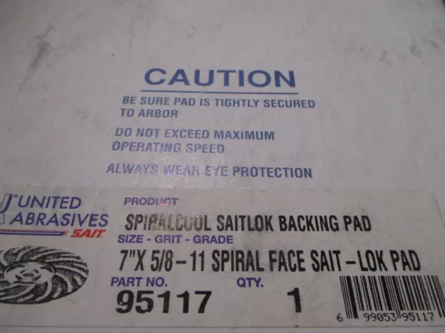 United Abrasives 7x5/8-11 Spiralcool Backing Pad 95117