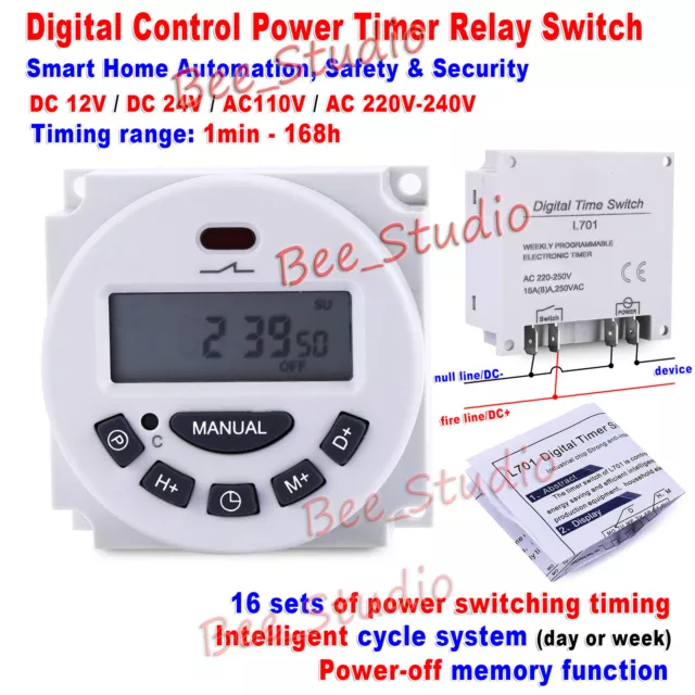 Multi-Period Clock Timer Relay Switch Cycle Intelligent Home Automation Module