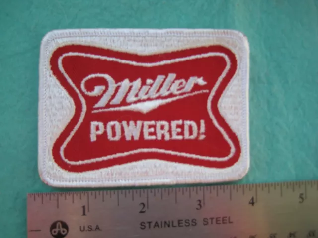 Vintage Caution Miller Powered Racing Service Parts Uniform  Patch