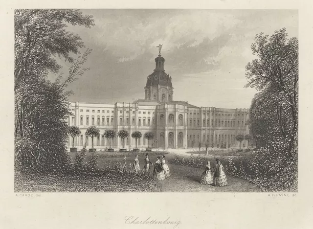 Berlin : Schloss Charlottenburg. - Stahlstich von Payne/Carse, um 1850