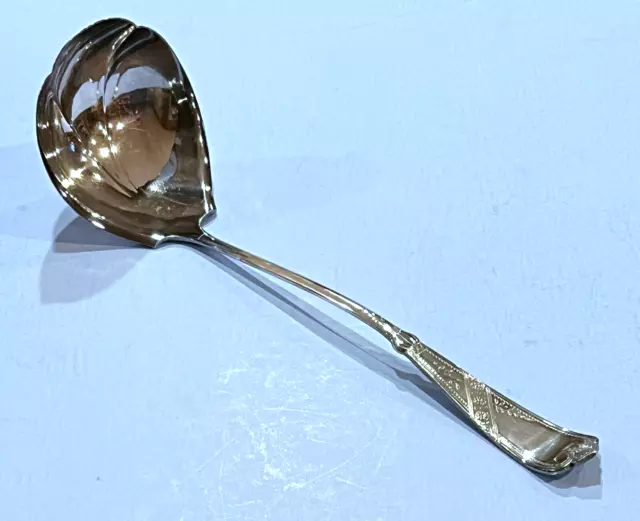 Rogers & Bro. NEWPORT aka CHICAGO silver plated Punch/ Soup Ladle 13" c.1847-53