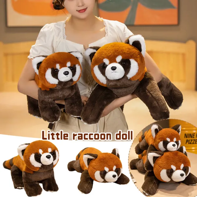 Lifelike Red Panda Stuffed Animal Raccoon Plush Toy Cute Doll Gifts for Kids