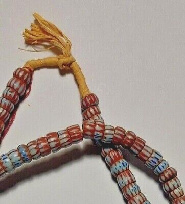 Vintage Small Awale Chevron African Trade Beads Strand 2