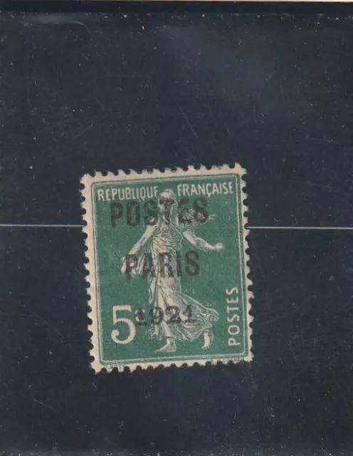 L5713 FRANCE TIMBRE PREOBLITERE  N° Y&T 26 " Type Semeuse " NEUF* MH