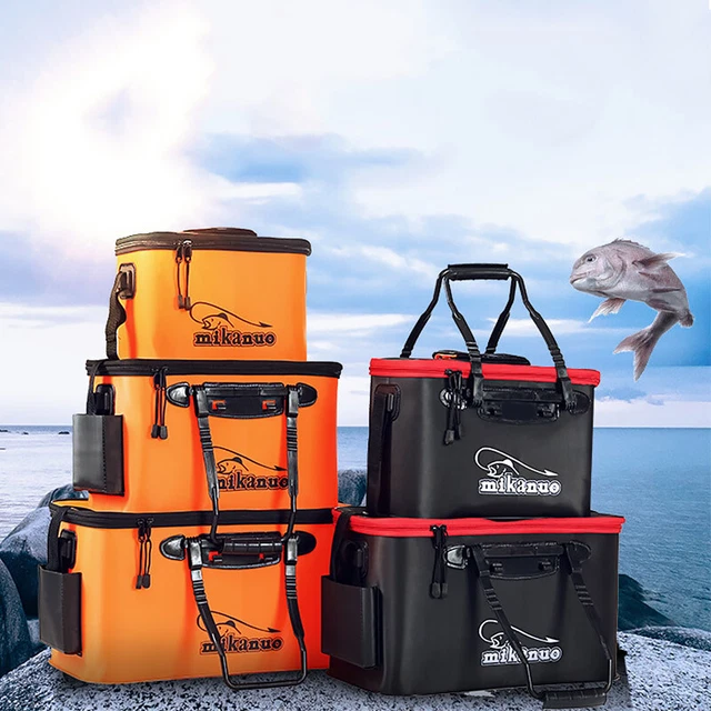 EVA Portable Fishing Bag Folding Thicken Live Fishing Box Tank Bucket Camping Fi