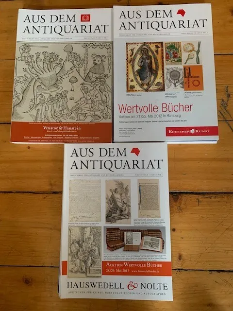 Aus dem Antiquariat. Zeitschrift für Antiquare und Büchersammler (2011 - 2013)