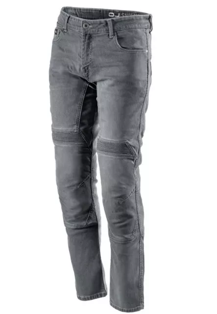 Pantaloni Jeans Moto Oj Man Uomo Steel Nero Elasticizzato Omologato Tg 46
