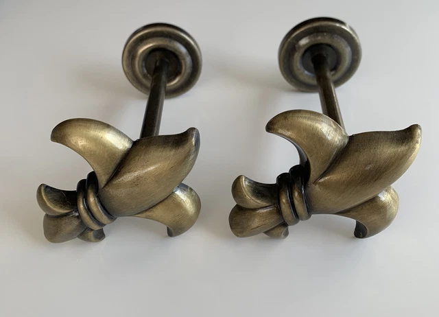 Pair Creative Expressions Wall Curtain Holdback Tieback Fleur-De-Lis Taiwan