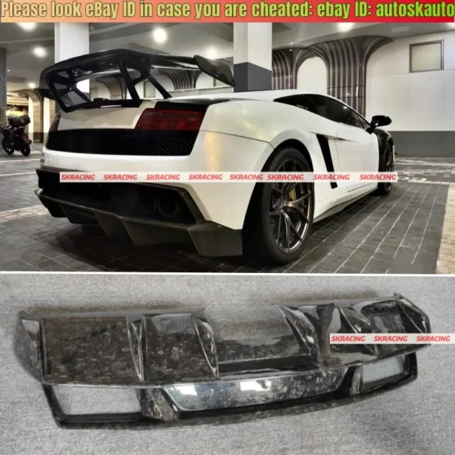 Forged Carbon Fiber Rear Bumper Diffuser For Lamborghini Gallardo LP550 560 570