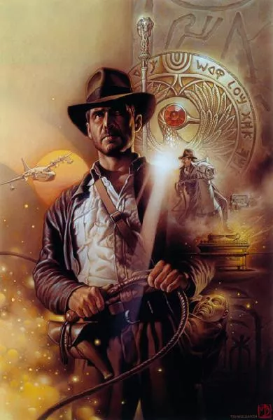 Indiana Jones Raiders of the Lost Ark Iconic Whip Idol Relics Fine Art Giclée Indiana Jones Raiders of the Lost Ark Iconic Whip Idol Relics Fine Art Giclée