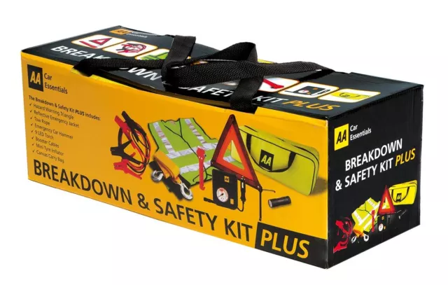 AA Breakdown & Safety Kit Plus Car Travel Essentials Emergency Pack