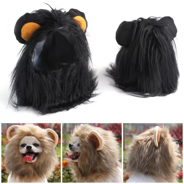 Inverno autunno cappello per animali domestici leone manna parrucca cappello costume animale domestico abiti cosplay