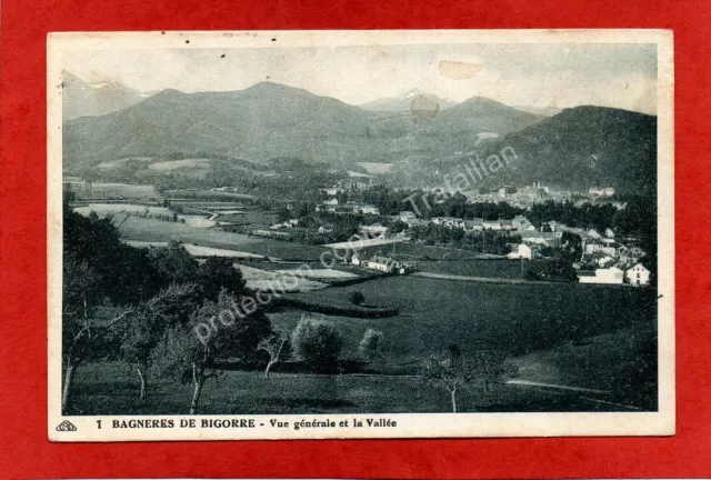 cpa 65 BAGNERES DE BIGORRE - Vue générale et la Vallée