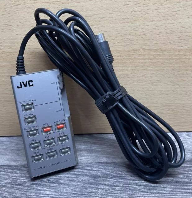 JVC Camcorder Remote Control Unit For GR-65 Wired Silver Photography Vintage