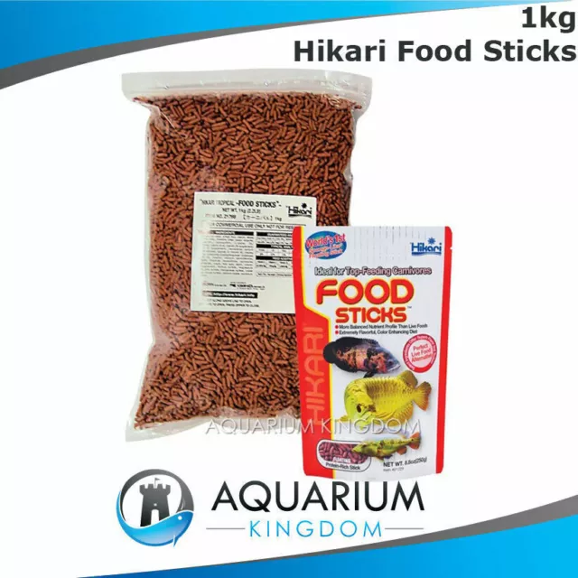 Hikari Food Sticks 1kg Floating Large Carnivore Pellets Tropical Fish Food 1 kg