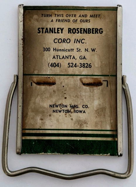 1970s Coro Inc Atlanta GA Advertising Mirror Stanley Rosenberg Newton Iowa Vtg