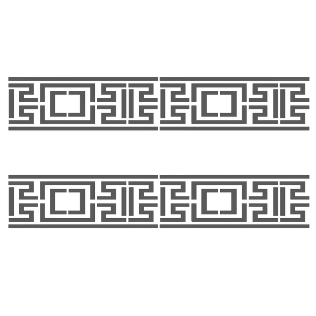 GREEK KEY SIDE Border Stencil #3 reusable Template for Crafting Wall ...