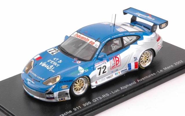 Porsche 996 GT3 RS 80 24 Heures du Mans 2002 Spark S5515 - Miniatures Autos Motos