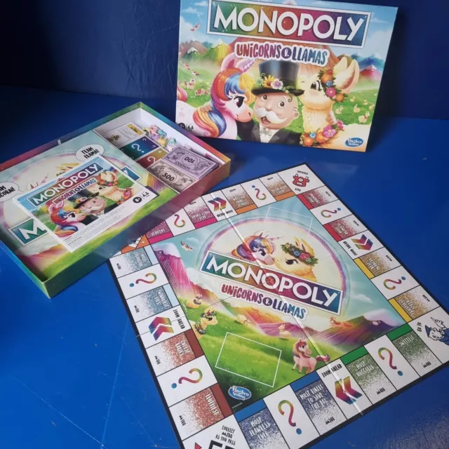 Monopoly Unicorns v Llamas Brettspiel von Hasbro komplett