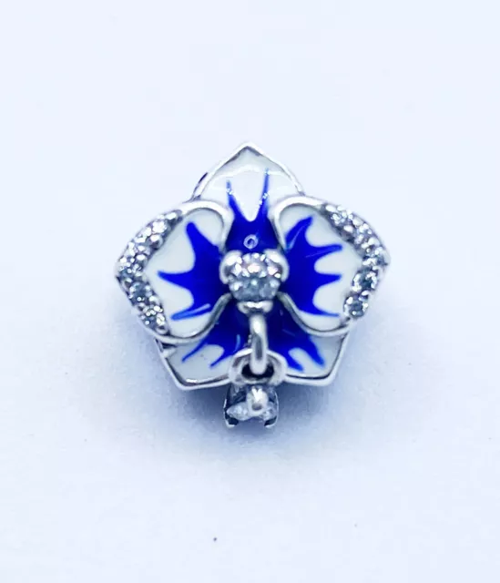 💖 Butterfly Orchid Flower Charm Bead Floral Genuine 925 Sterling Silver 💖 2