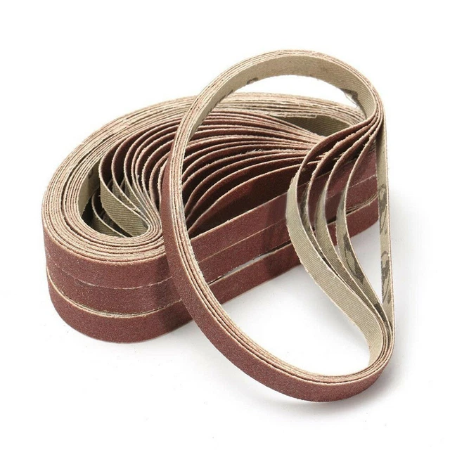 50pcs/set Alumina Abrasive Sanding Belts 330 * 10mm Annular Abrasive Belt Tools