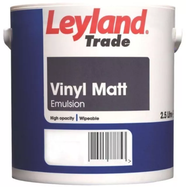 Leyland Trade Vinyl Matt Paint Magnolia 2.5ltr High Coverage