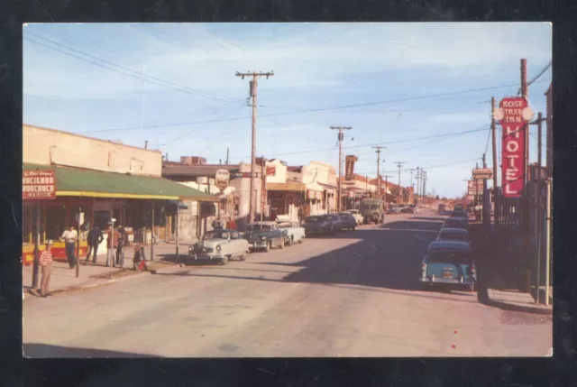 Tombstone Arizona Downtown Allen Street Scene Old Cars Vintage Postcard