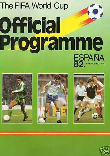 1982 World Cup Finals Official Tournament Programme (French Language Edition)