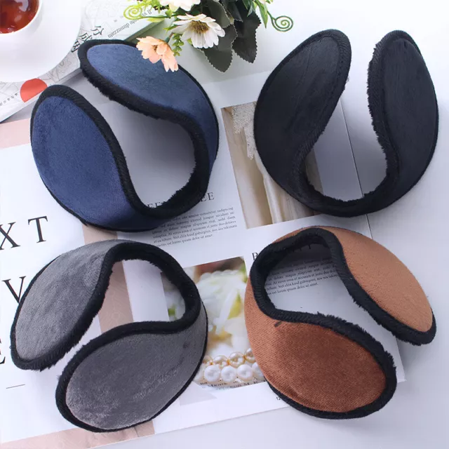 Winter Ear Muffs Unisex Fleece Plush Earmuffs Behind Behind Head Band Ear Warmer