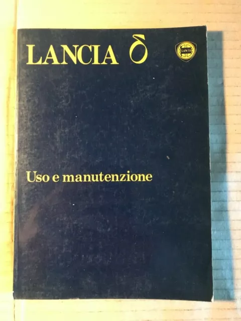 Libretto Uso e Manutenzione Lancia Delta