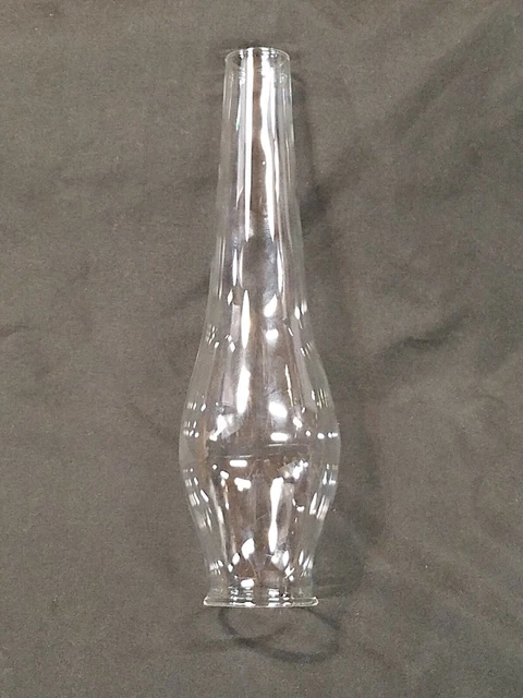 Clear Glass #2 Lip Fitter Chimney 2-1/8" x 10-1/2" fits 1860-70's Oil Lamps