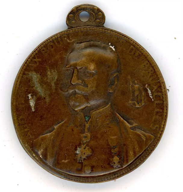 Antique bronze medal Adolphe Max Bourgmestre De Bruxelles 1914