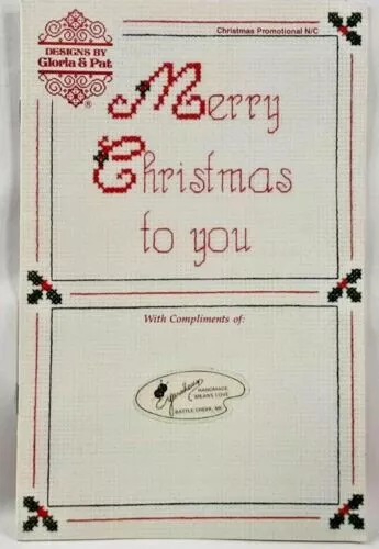 1987 G&P Merry Christmas To You libro de patrones de punto de cruz 23 diseños vintage 6743