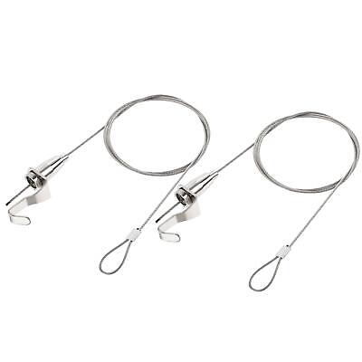 Picture Hanging Wire Kit, 2pcs 1M Adjustable Rail Hanging System, Load 66 lbs