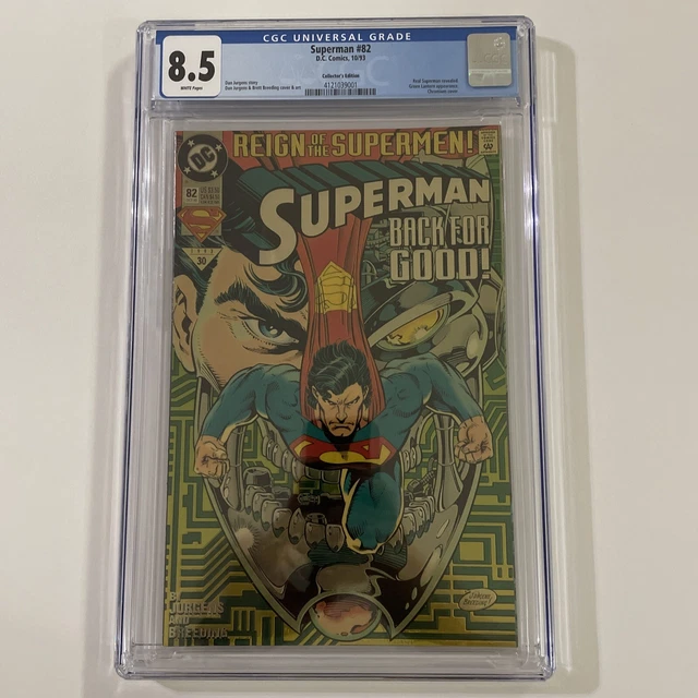 Superman # 82 REIGN OF SUPERMEN Cgc 8.5 Back For Good Chromium Cover Collectors