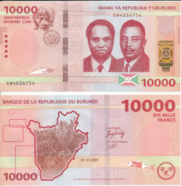 Burundi - 10000 Francs 2022 (2023) UNC - Pick New