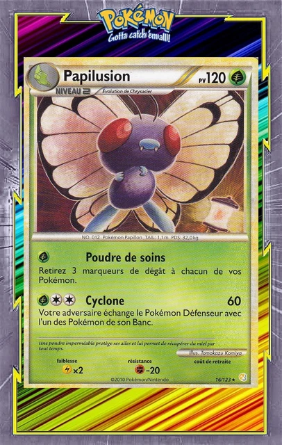 Papilusion - HS:HeartGold SoulSilver - 16/123 - Carte Pokemon Française