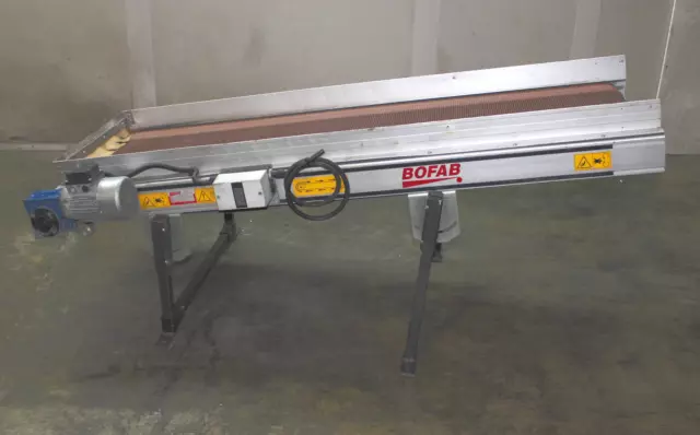 Bofab R1600x500 LD/AL/PS Incline Belt Conveyor w/ Motovario Gear Motor