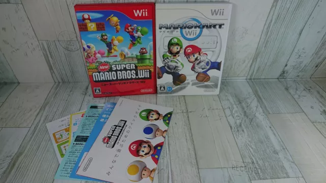 New Super Mario Bros. Wii , Mario Kart & Mario Party 9 set Nintendo Wii  Japanese