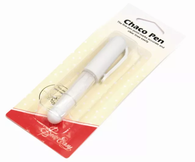 Marcador de pluma de tiza con cepillo en polvo Sew Easy Quilters - blanco