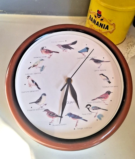 Horloge murale chants d'oiseau 30 cm