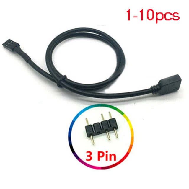Câble Adaptateur RGB Pour Carte Mère - 30 Cm, 3 Broches/4 Broches, 5V/12V - 7