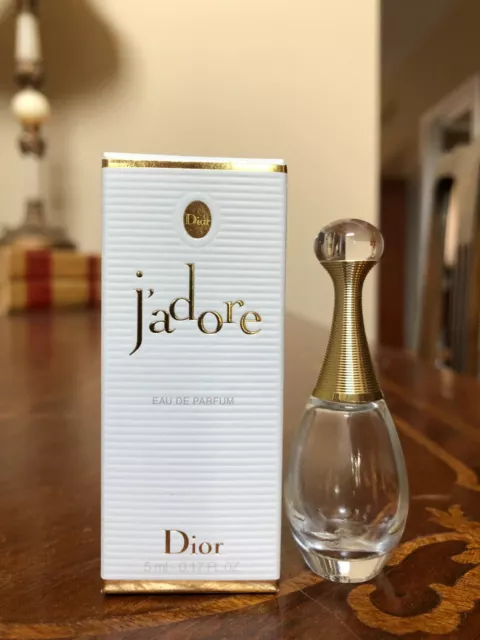 CHRISTIAN DIOR J'ADORE Empty Perfume Mini Splash Bottle 5ml with Box