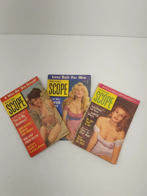 Vintage Picture Scope 1953-56-57 3 Issues Picture Scope Mini Magazines Vintage Picture Scope 1953-56-57 3 Issues Picture Scope Mini Magazines