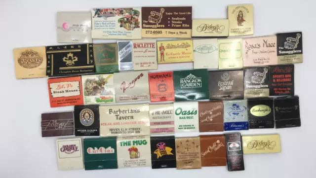 Canada Toronto Local 1980s Vintage Matchbooks Matchboxes Restaurants Bars Lot 3