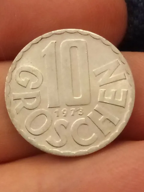 1973 / 10 GROSCHEN AUSTRIA / OSTERREICH COLLECTIBLE XF nearly UNC Kayihan coins