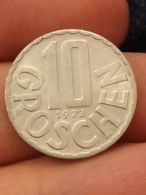 1973 / 10 GROSCHEN AUSTRIA / OSTERREICH COLLECTIBLE XF nearly UNC Kayihan coins
