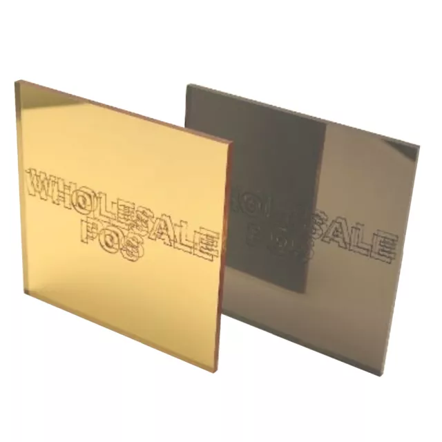 Coloured Perspex Acrylic Plaskolite Mirror Sheet 3Mm Thick Red Gold Blue Pink 3