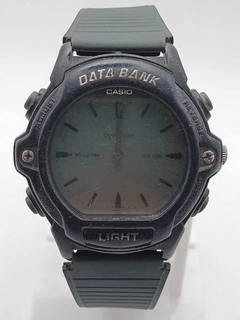 Casio ABX-24 Data Bank 2359 Korea Vintage Men's Wrist Watch Z0012
