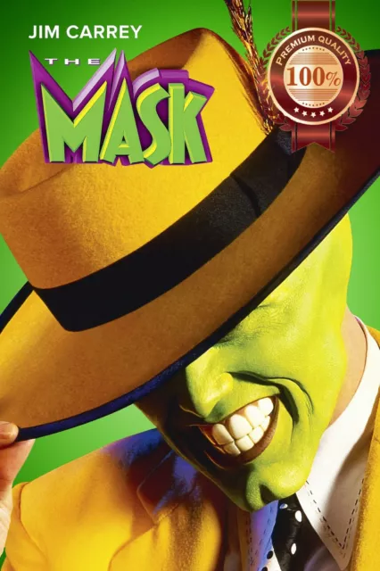 THE MASK JIM CARREY 1994 90s ORIGINAL CINEMA MOVIE PRINT PREMIUM POSTER